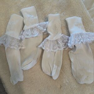 First communion socks.